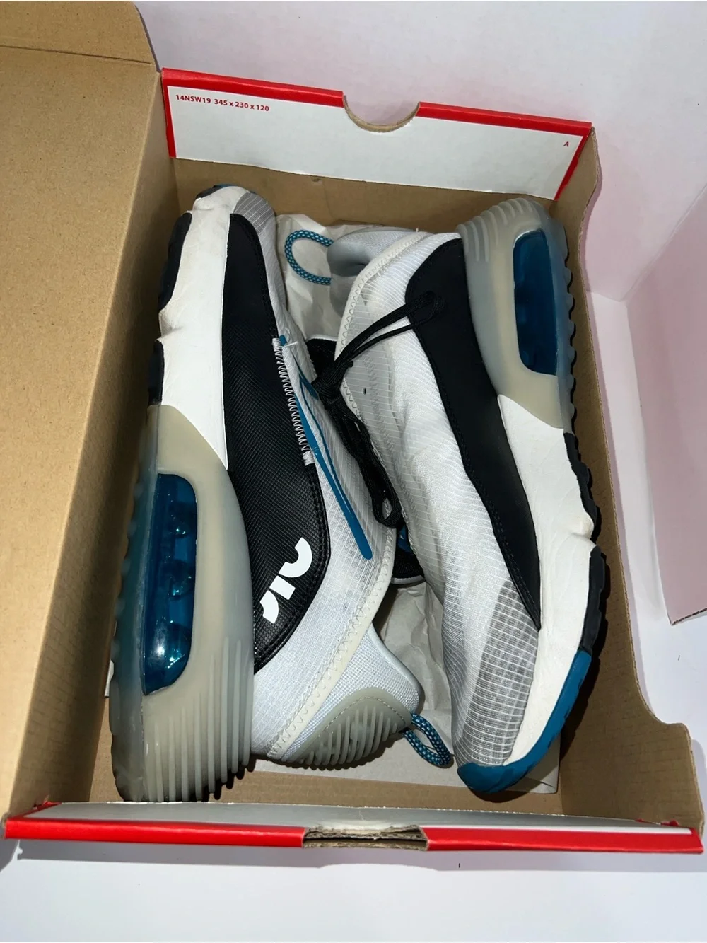Nike Men's White and Blue Low-Top Athletic Sneakers - Nike AirMax 2090